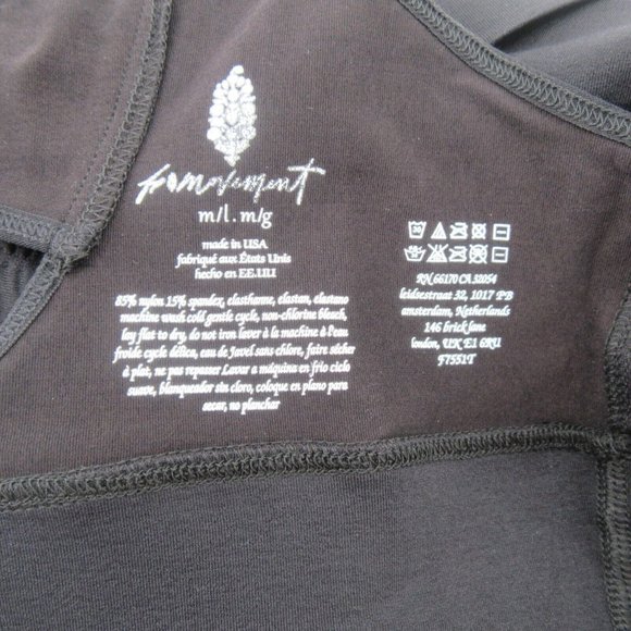 Free People Movement Good Karma Logo Sports Bra Top Women's Size M/L Black NEW - Picture 6 of 9